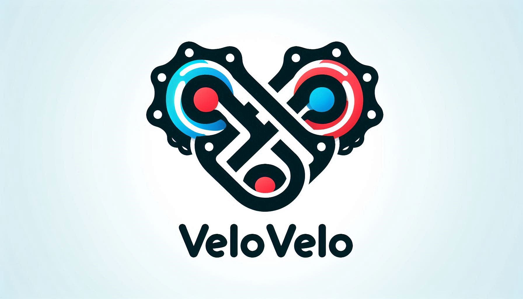 VELOVELO logo - maillons de chaîne formant un coeur